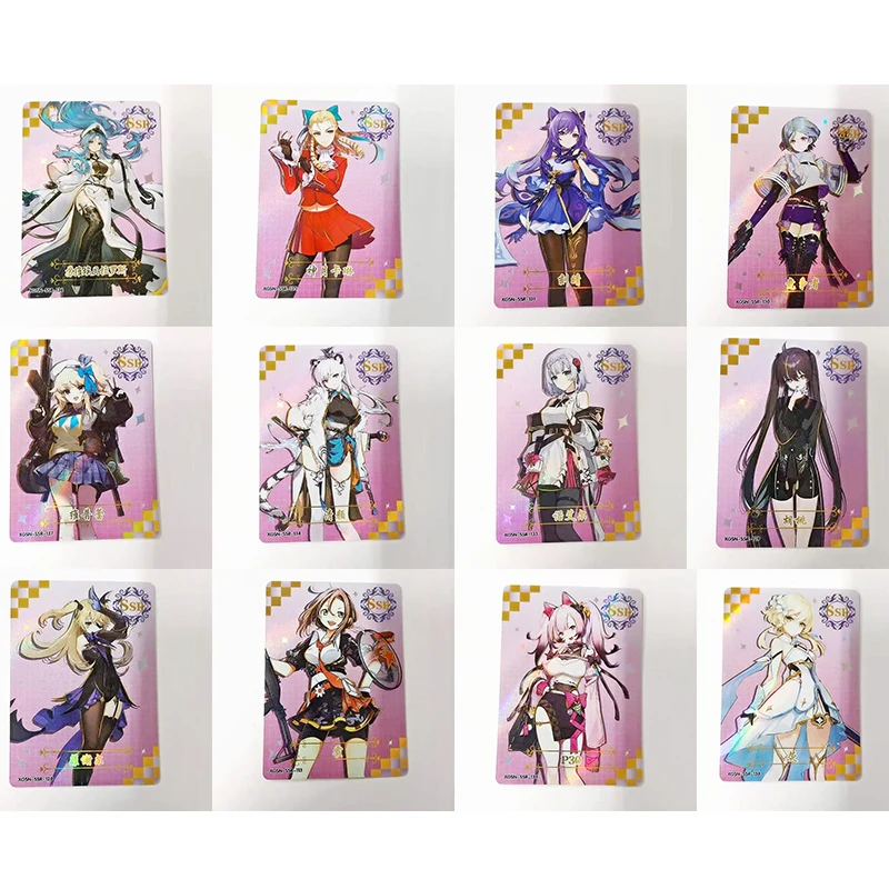 Anime Goddess Story Rare Ssr Flash Card Hu Tao Barbara Bronya Fischl Keqing Collection Solitaire Christmas Birthday Present