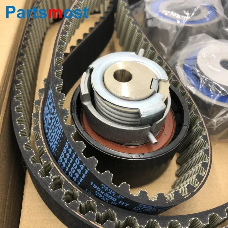 LR078913 KTB1149 Double Turbo Timing Belt Suit With Idler Pulley 1311306 for 3.0 Diesel Discovery LR4 Range Rover RR Sport Velar
