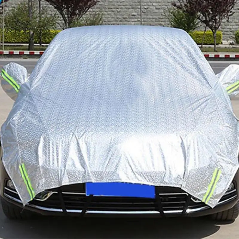 Car Body Sun Shade Sunscreen Aluminum Foil Cover For Auto Body Silver-Coated Vehicle Protection Tool For SUVs Sedans Hatchbacks