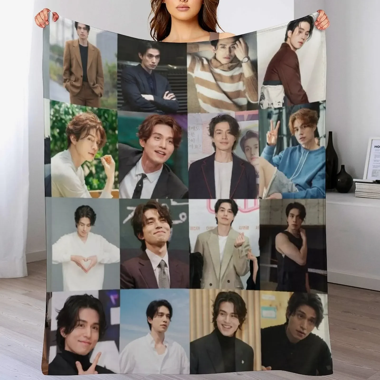 

Lee Dong Wook Throw Blanket Warm Tourist Sleeping Bag Blankets For Baby Blankets