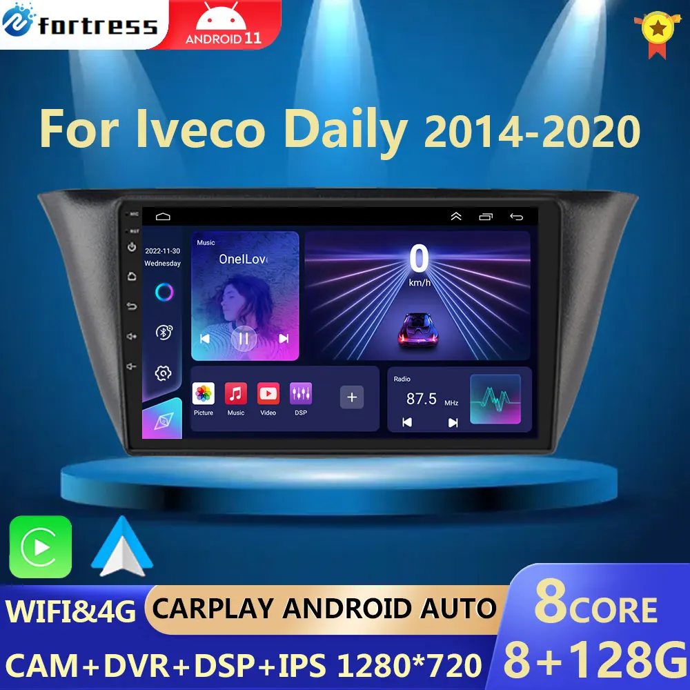 Android 12 Auto Car Radio Video Multimedia Player For Iveco Daily 2013-2021 CarPlay Navigation GPS Autoradio QLED Touch Screen 