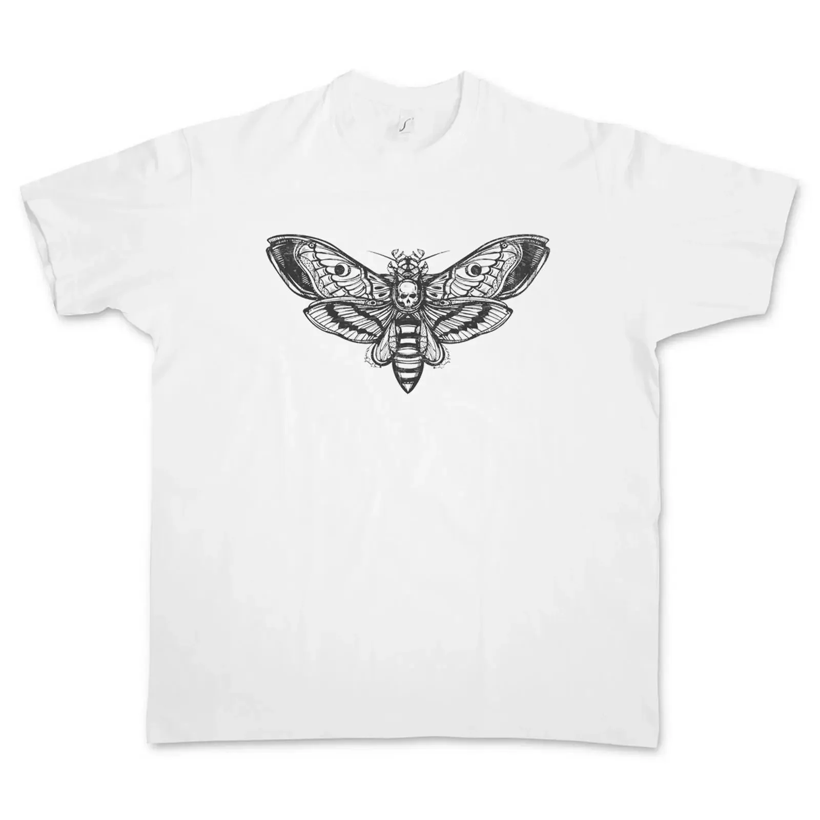 CAMISETA DE LA POLLA DE LA MUERTE Insecto Muerto Insectos Entomología Zoología Ciencia Negro Blanco vintage Lavado con estampado Suave para uso diario