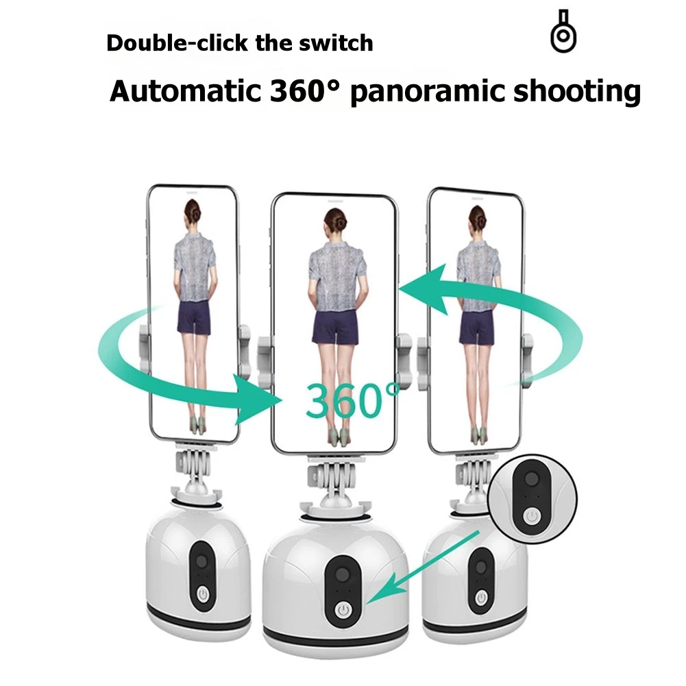 Intelligent Handheld Gimbal Stabilizer Smartphone 360° Rotation Auto Face Tracking Gimbal Tripod for Live Photograp