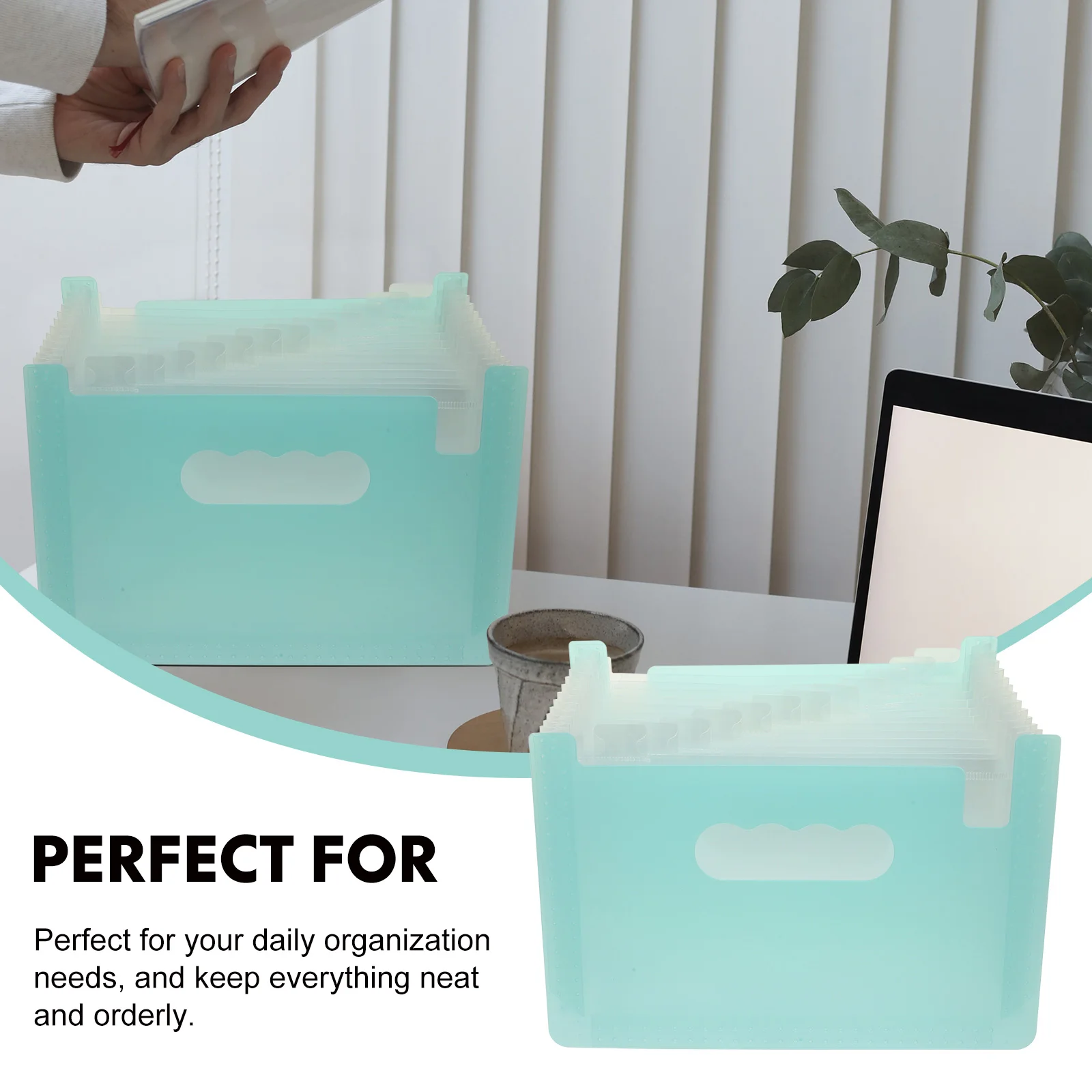 

PP Material File Folder Document Voucher Card Coupon Organizer Home Office School Travel Accordion Type Storage