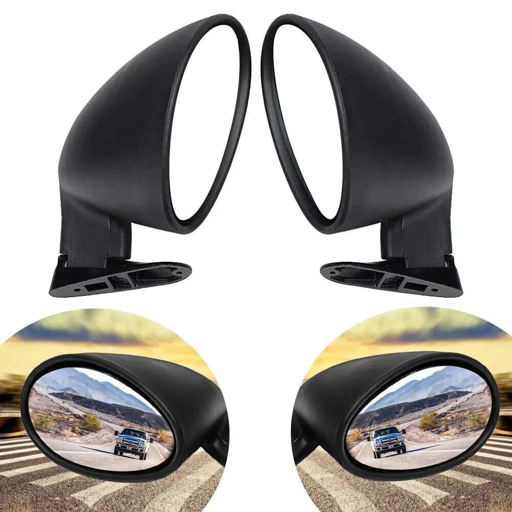 

2pcs Universal Car Door Side Wing Mirror Classic Left+ Right Racing California Retro Rearview Mirror