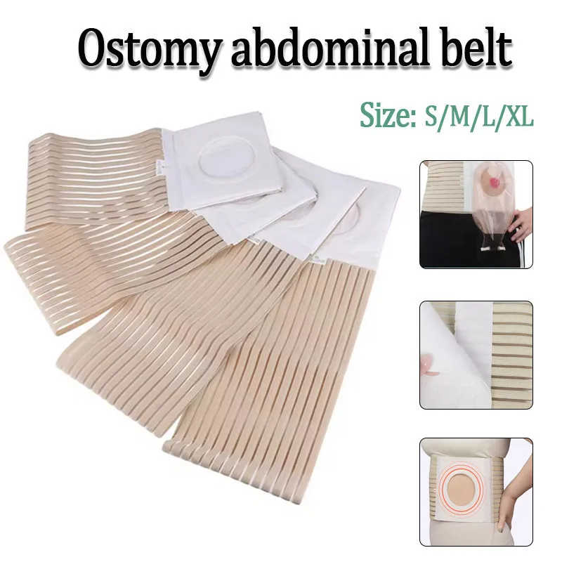 

Elastic Adjustable Ostomy Abdominal Belt Four Season Breathable Ostomy Fixed Belt Prevent Hernia Diversion
