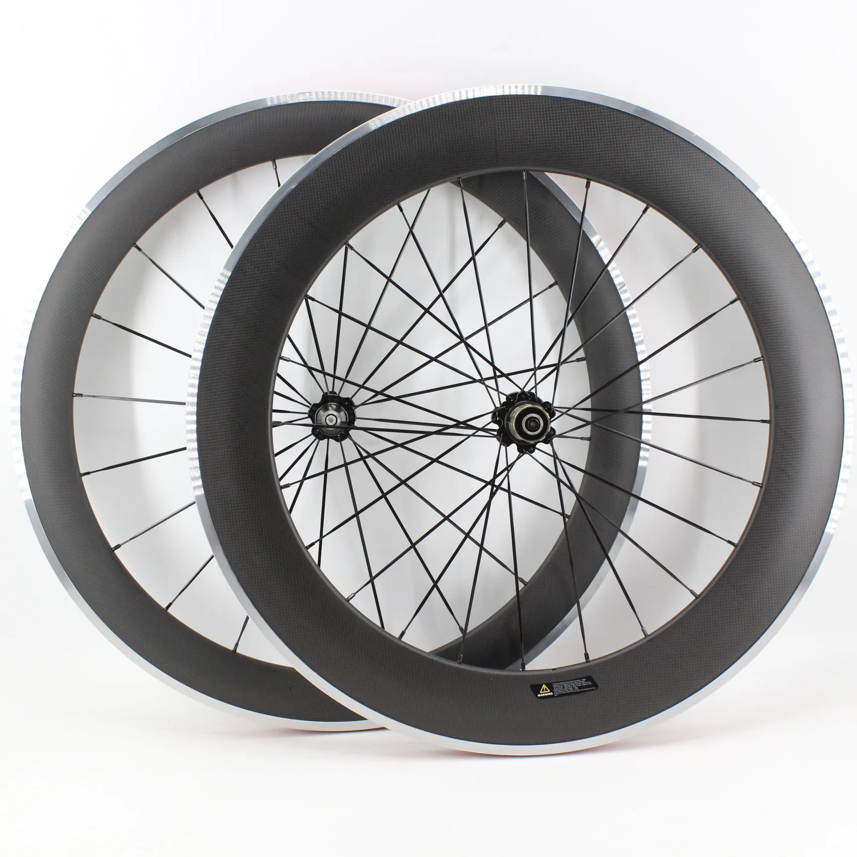 Newest Front 60mm Rear 80mm 700C Road bike matte 3K carbon bicycle wheelset with alloy brake surface clincher rims