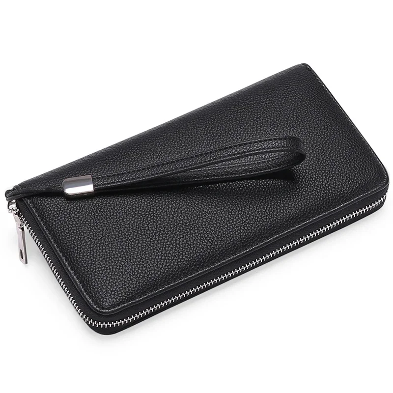 Unisex Women's Long Wallet for Men Business ID Credit Card Holder Girl Gift RFID Blocking Clutch Organizer Zipper Leather Purses
