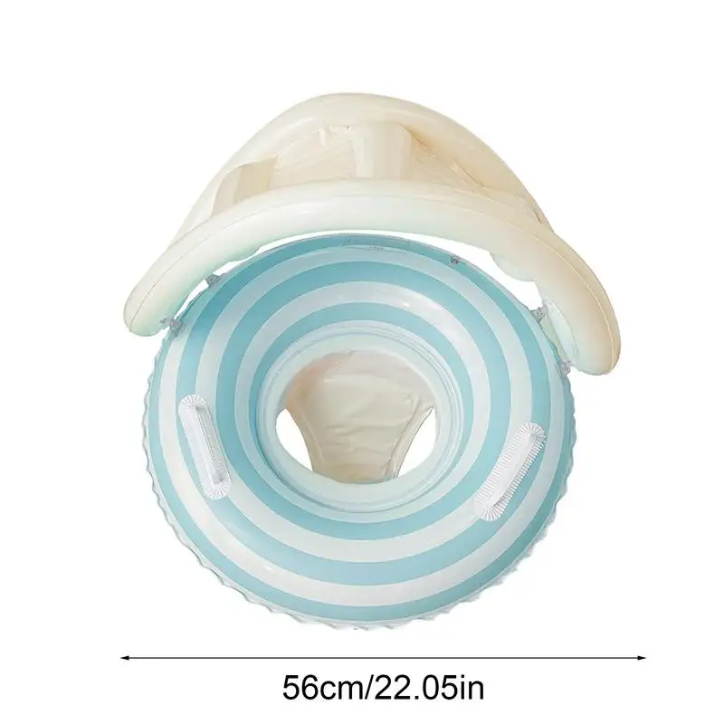 Baby Float Inflatable Toddler Swim Aid Baby Lollipop Float With UV Protection Shelter For Boys Girls Outdoor Water Play Swimming
