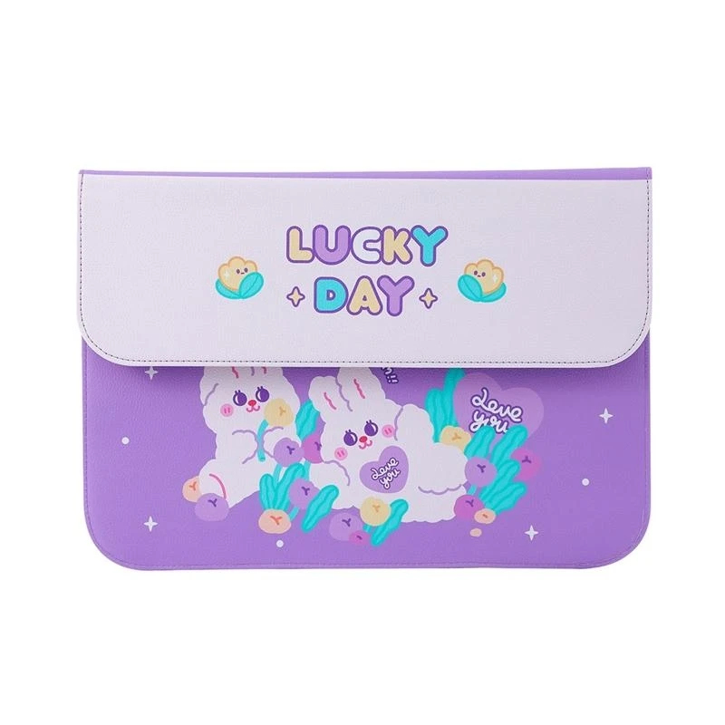Phim hoạt hình Bunny 12.9 13 13.3 inch cho trường hợp túi lót dễ thương trong túi bảo vệ doanh nghiệp du lịch đa chức năng