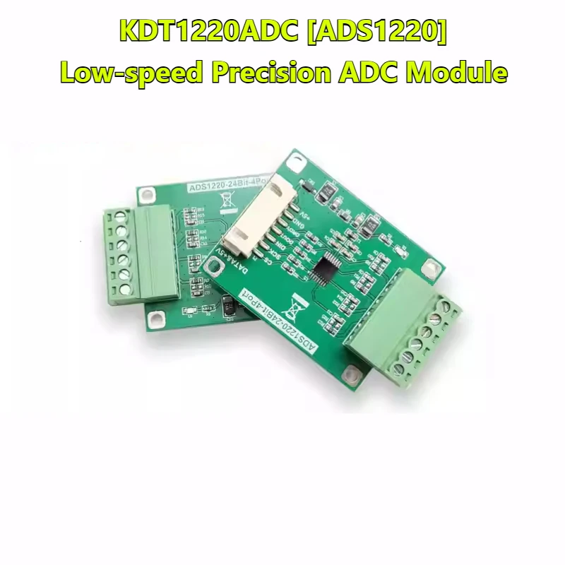 Módulo ADS1220, Módulo ADC de precisión, Muestreo de un solo canal, Módulo de conversión analógico a digital, ADC de 24 bits KDT1220ADC-012