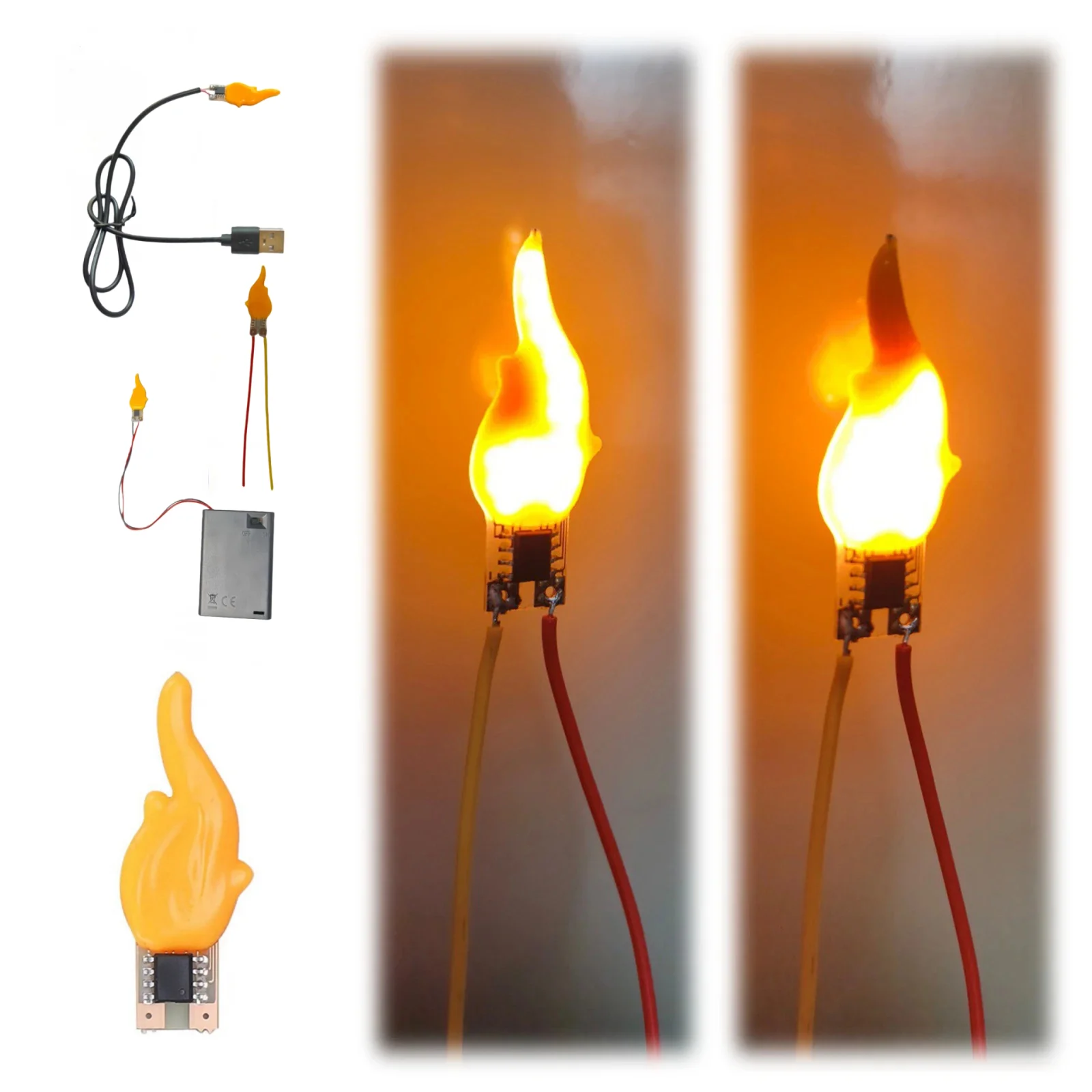 1-10PCS Finger Filament Lamp DC3V-5V Led COB Flash Candles Edison Flame Light 1800K 2200K LED Filament Diode DIY Party Decor