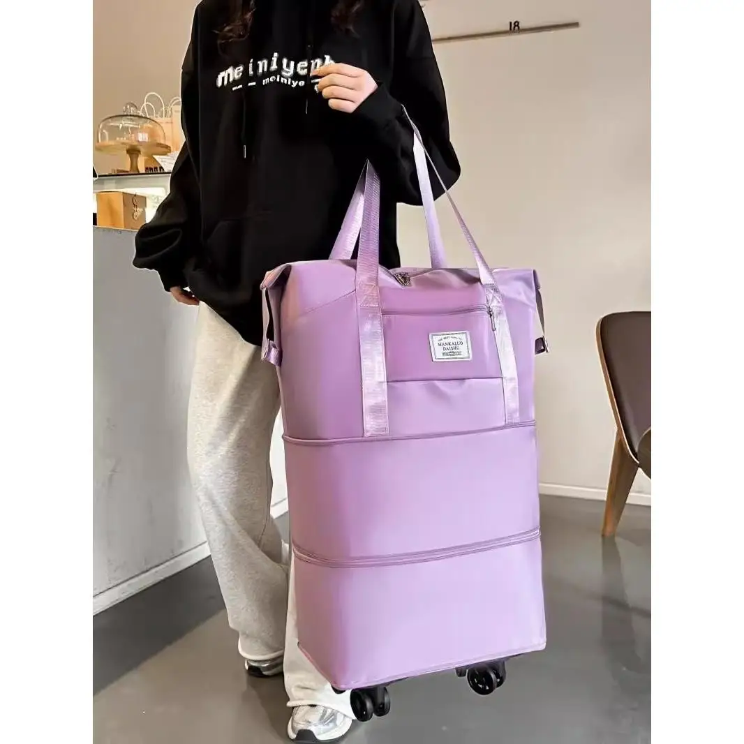 Large Capacity Ladies Suitcase Travel Bag Portable Handheld Fitness Sports Bag Women's Business Trip Storage Bag Wheel Bag