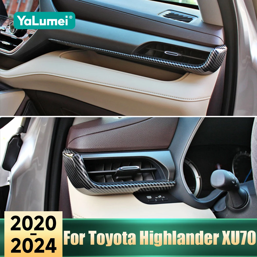 Für Toyota Highlander XU70 Hybrid 2020 2021 2022 2023 2024 Auto Center Control Panel Dashboard Seite Klimaanlage Outlet Abdeckung