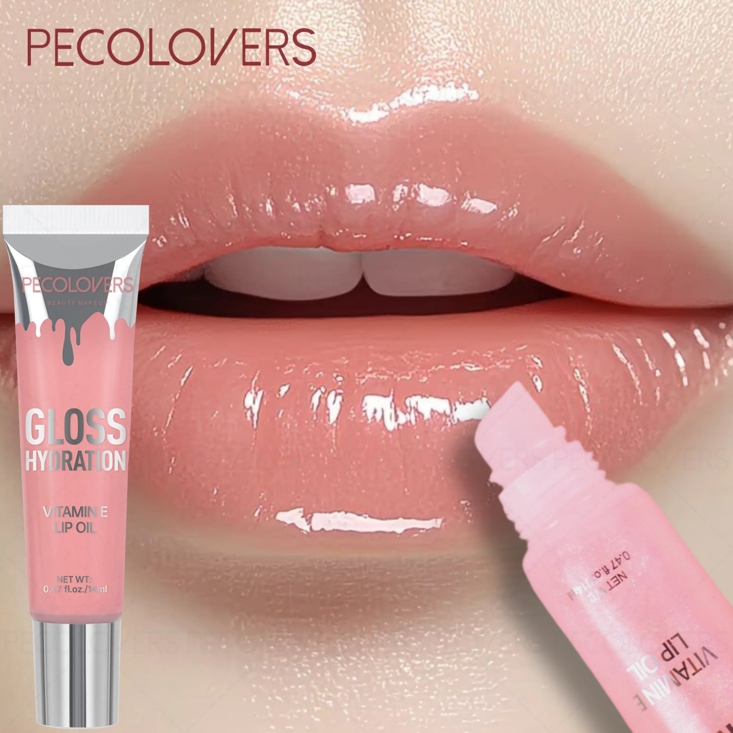 Feuchtigkeitsspendender, nicht klebriger Lipgloss – transparenter, glänzender Lipgloss mit 3D-Glanz, sanfter, schillernder Schimmer, leicht aufzutragende Samttextur