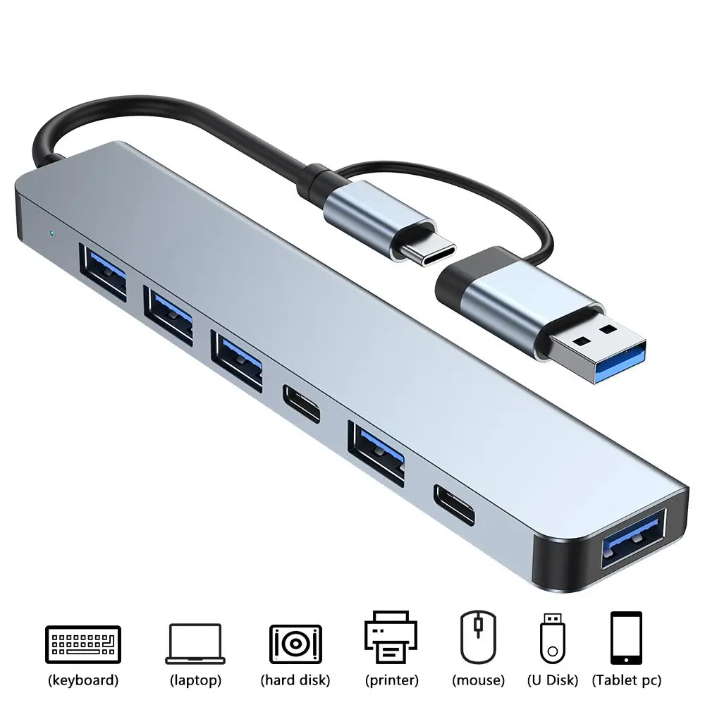 

High Speed Multiport Dock Station OTG Adapter Laptop Type-C Splitter USB C HUB PD Charging USB 3.0