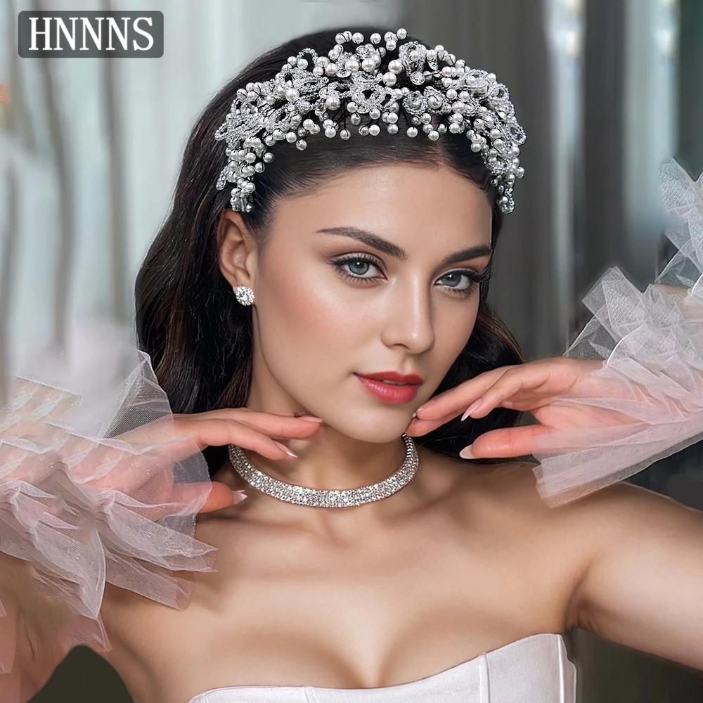 

TOPQUEEN Vintage Bridal Elegant Wedding Headband Handmade Bead Weaving Fashionable Women's Party Banquet Hair Accessories YXA87