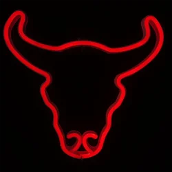 Cow LED neon light, USB or battery powered creative night light for bedroom, wedding, birthday party, game room wall decoration