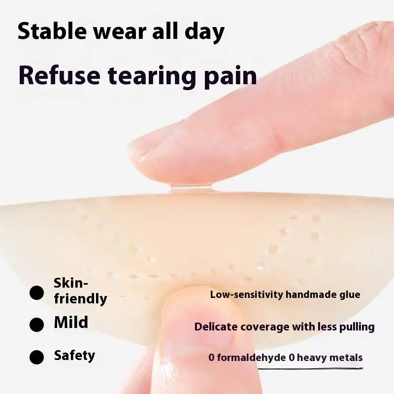 Reusable Sticky Bra Silicone Nipple Cover With Hole Lift Up Invisible Bra Self Adhesive Silicone Breast For Party Dress Bras Pad view 6