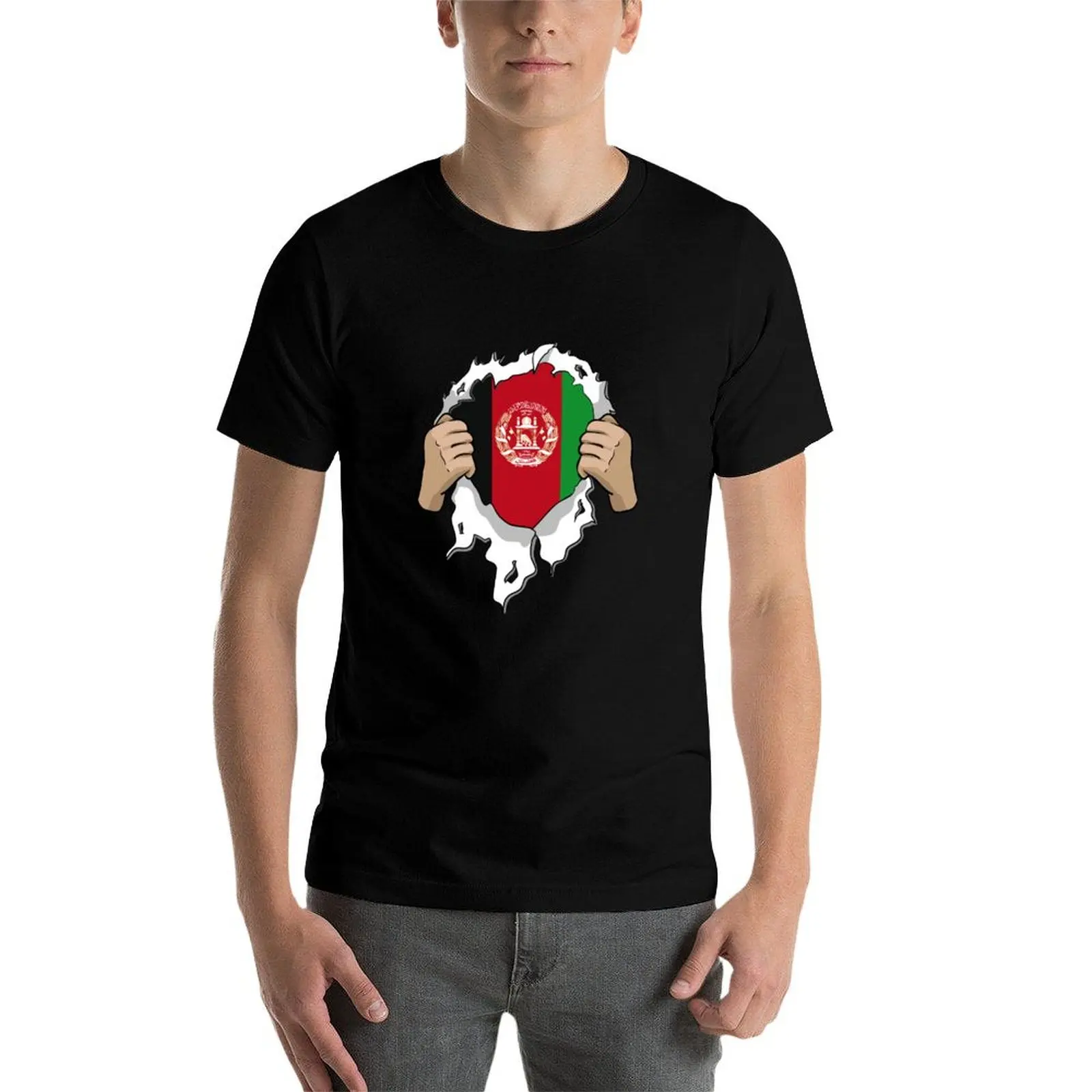 Afghanistan Motorcycle Helmet Motorcyclist T-Shirt vintage t shirts graphics T-shirt men image 4