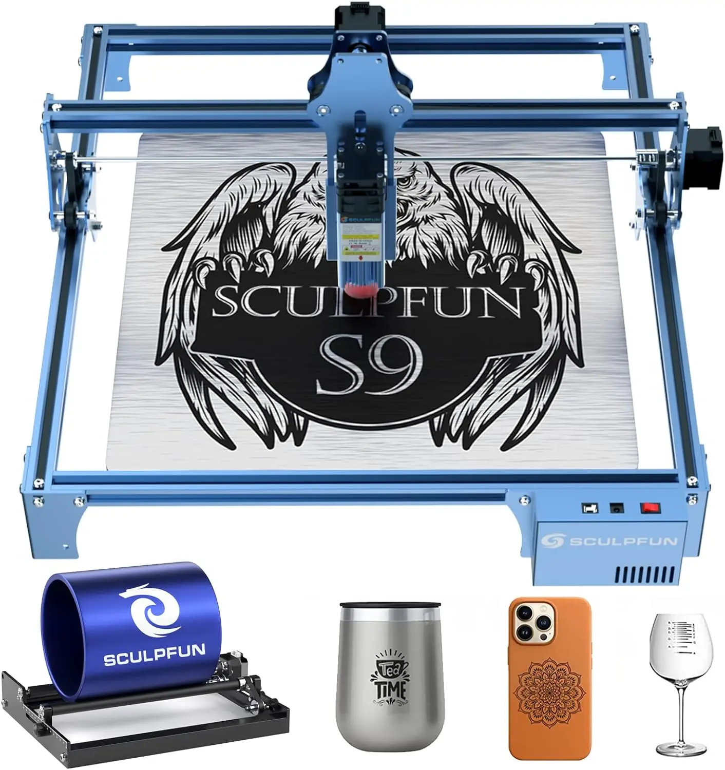 

SCULPFUN S9 90W Laser CNC Laser Engraving Cutting Machine High-Precision For Wood Acrylic CO2 Laser Engraver Cutter 410x420mm