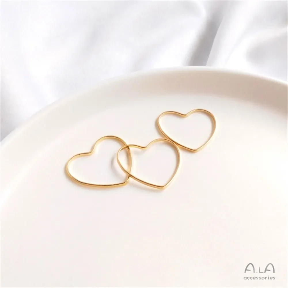 14K Gold Plated Love five stars circle circle square triangle geometry ring hanging ring DIY ear pendant accessories view 5