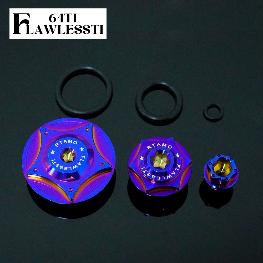 FLAWLESSTI Gr5 Titanium Bolt Engine Oil Inject Bolt For Yamaha Xmax 300