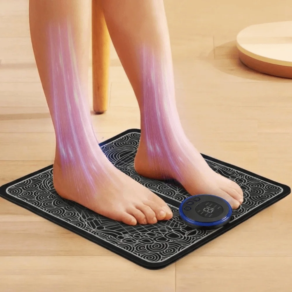 8 Modes Foot Massager Pad Adjustable Portable Electric Foot Massager USB Charging Improve Blood Circulation Foot Massage Mat