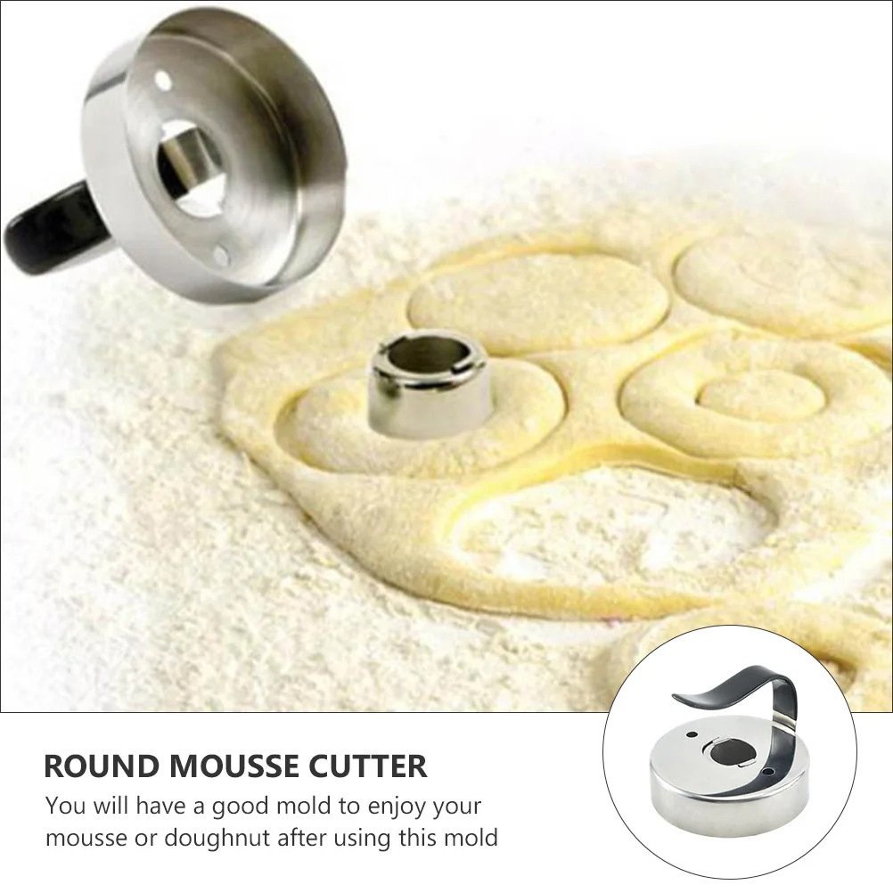 

Donut Mold Round Mousse Bake Mousse Ring Stainless Steel Pastry Doughnut Non Stick Mold Round Cake Tool