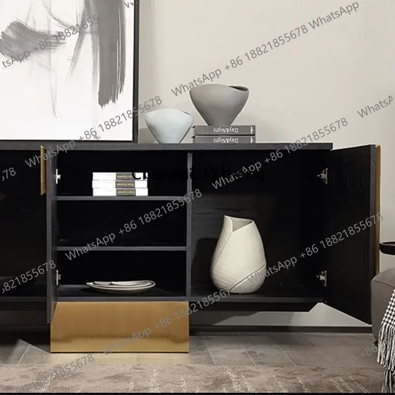 

ZC1821ZXFrench New Classical Wood Carved TV Cabinet European American Style Log Light Luxury Entrance Cabinet