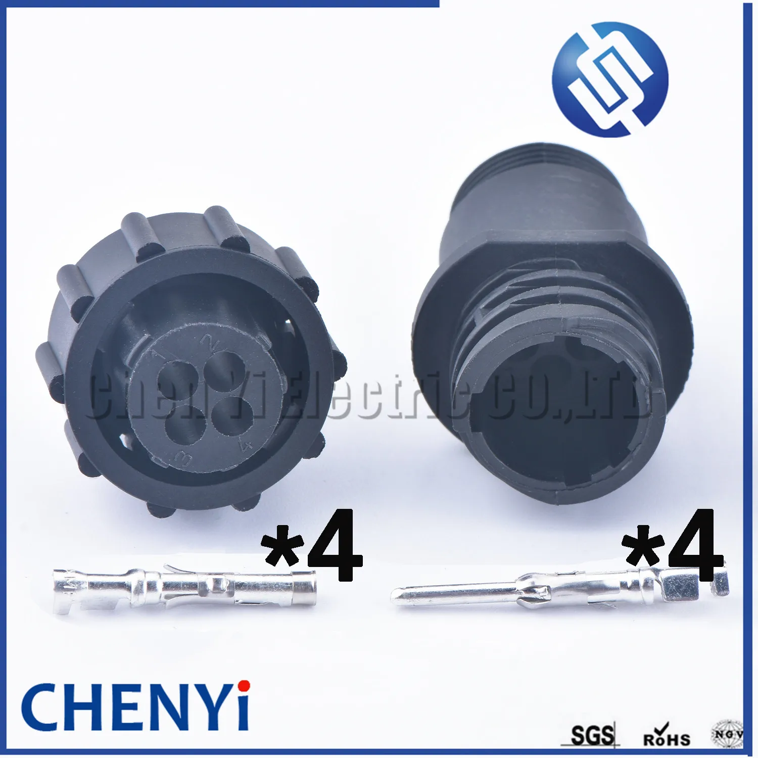 4 Pin SMT SMEMA auto sensor plug Aviation Wiring Black Circular Connector Plug 182658-1 206153-1 206060-1 1-206062-4