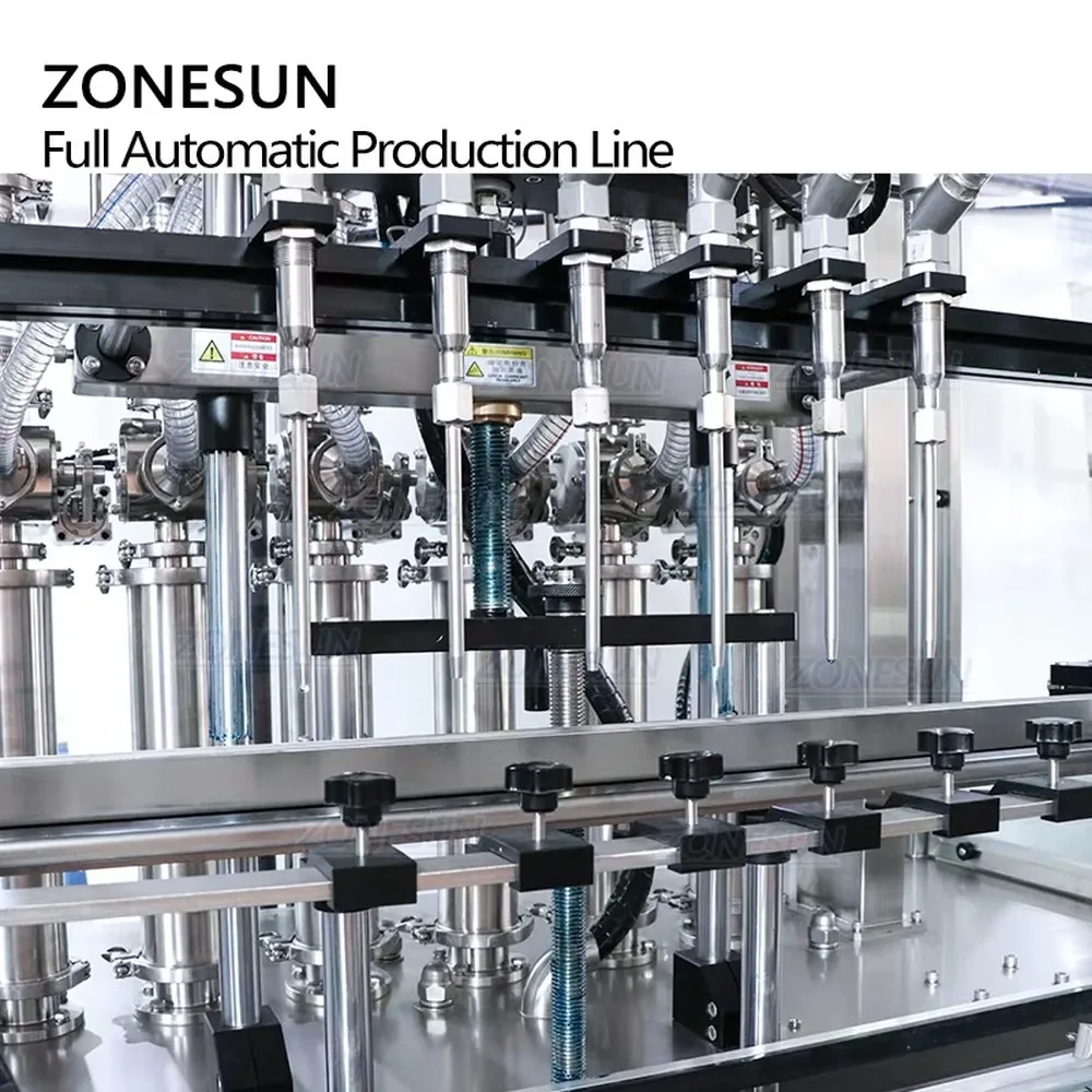 ZONESUN ZS-FAL180EX Explosion Proof Full Automatic Oil Cosmetic Jar Bottle Filling Capping Labeling Machine Line
