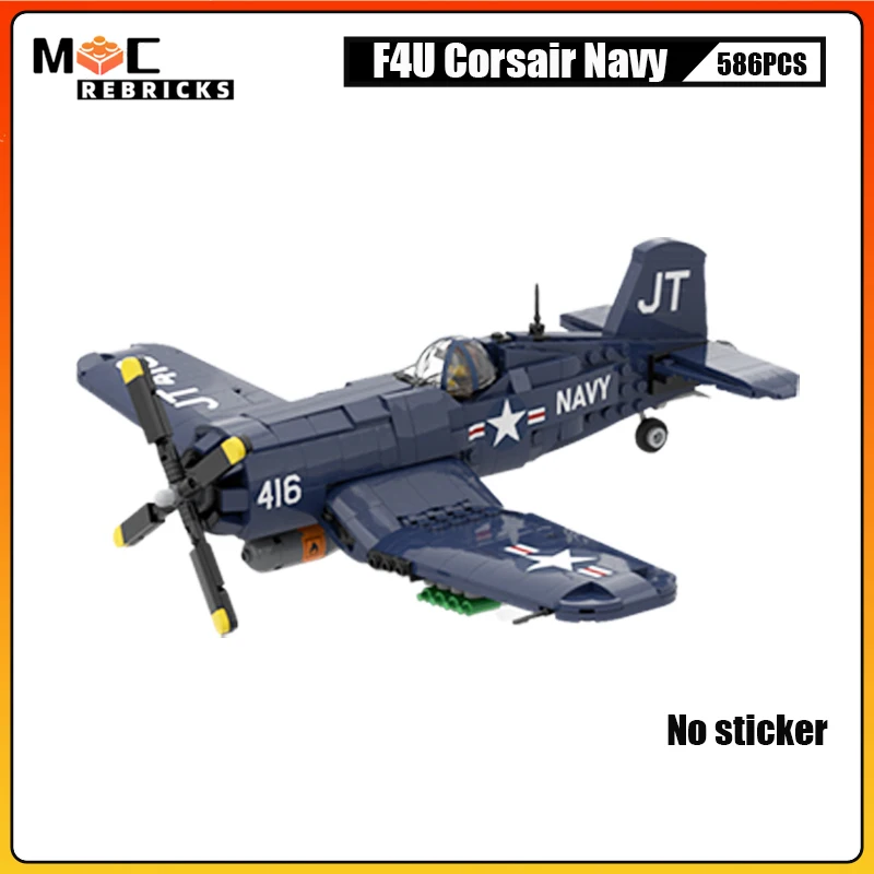 Military Plane Building Block Stuka B-2 Recon Vought Corsair F4U Navy Fighter Spitfire A6M Zero Bomber MOC Model Bricks Toy Gift