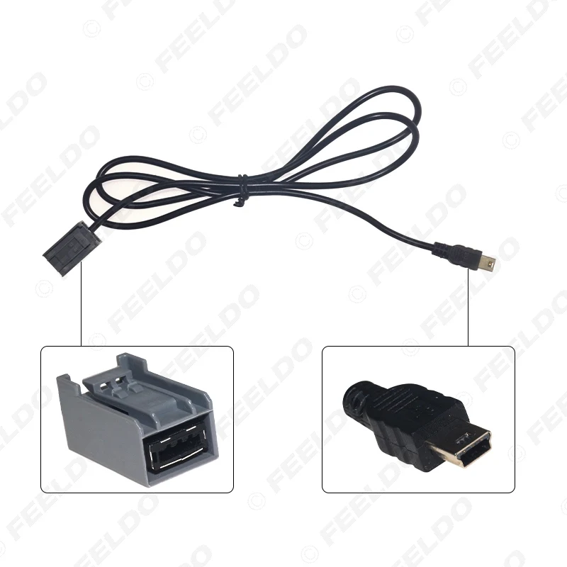 Car Radio Audio Mini USB Cable Female Port Extension 5Pin Wire Adapter For Honda Civic/Accord/Odyssey Mitsubishi Lancer
