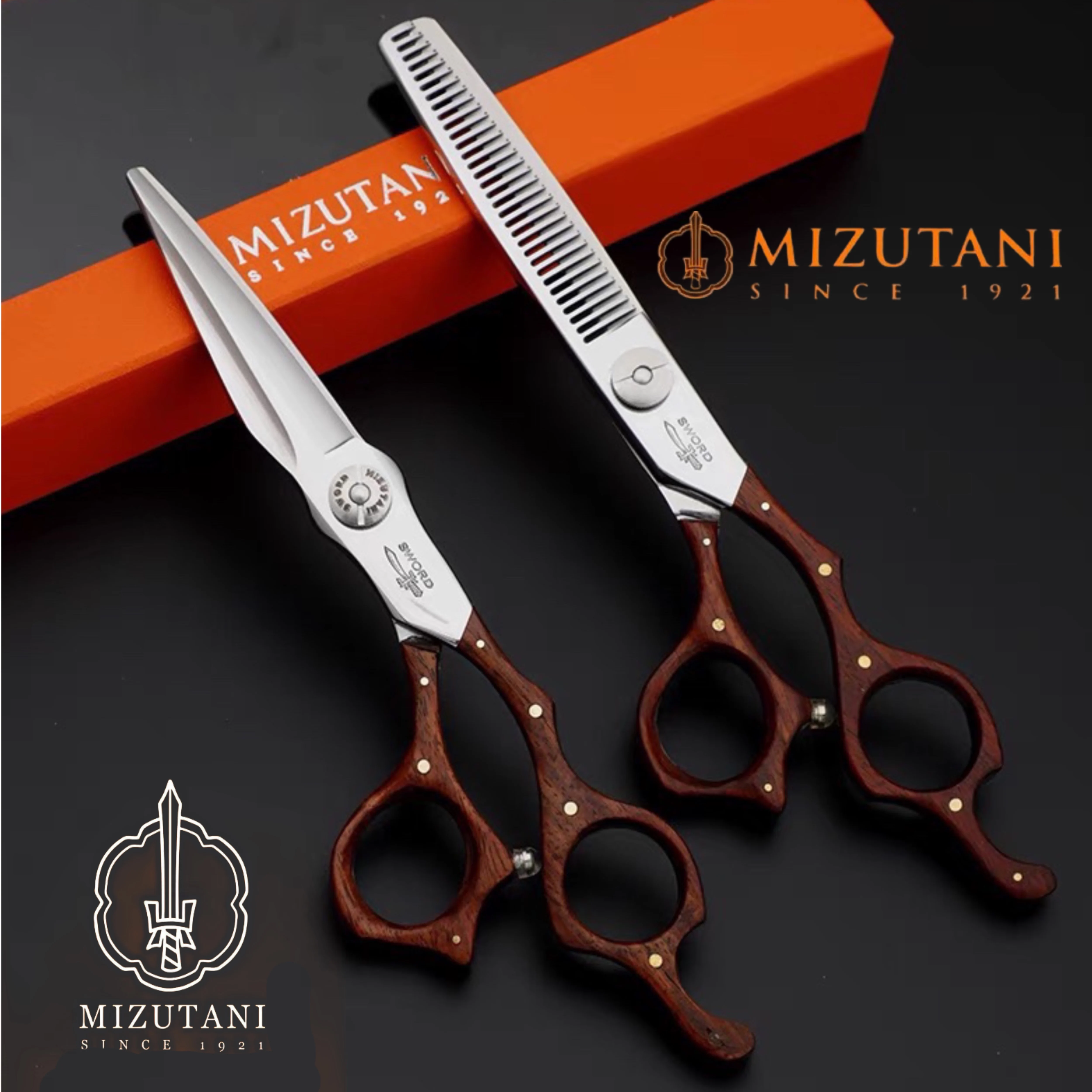 Mizutani-Professional  Scissors, Thinning Shears, Barber Hair Cutting Tools, 5.5 6-6.1-6-5-6-8in 440C VG10