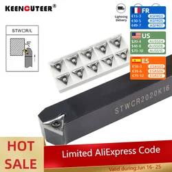 STWCR/L STWCR1212H11 STWCR1616H16 tornio CNC utensili per tornitura portautensili per tornitura esterna per inserti in metallo duro TCMT11/16 utensili per tornio per metalli utensili cnc