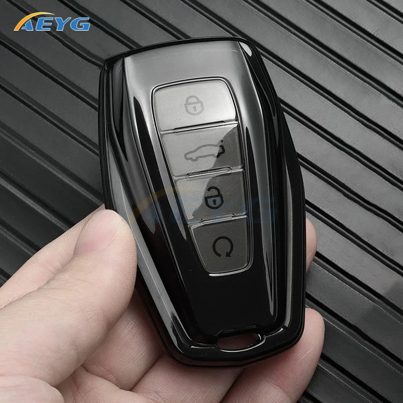 New TPU Car Key Case Cover Shell For Geely Atlas Boyue NL3 Coolray X6 X7 EX7 Emgrand Kulrey GT GC9 Protector Fob Accessories Bag