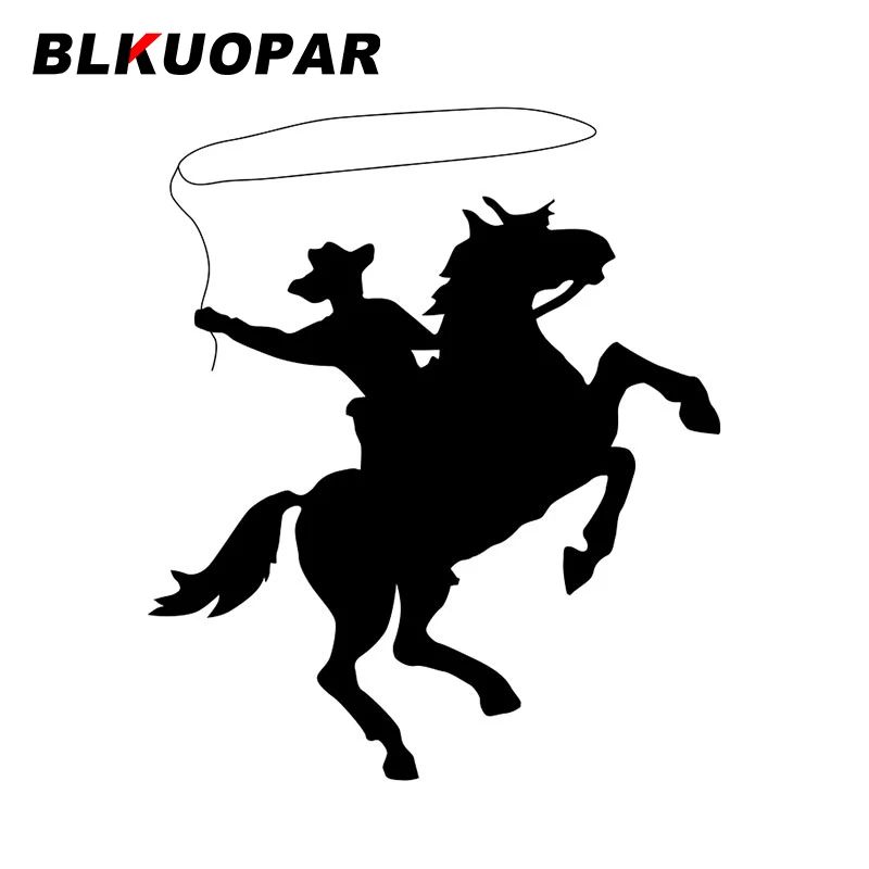 

BLKUOPAR for Cowboy Silhouette Car Sticker Personality Waterproof Decal Creative Refrigerator Surfboard Windows Car Styling