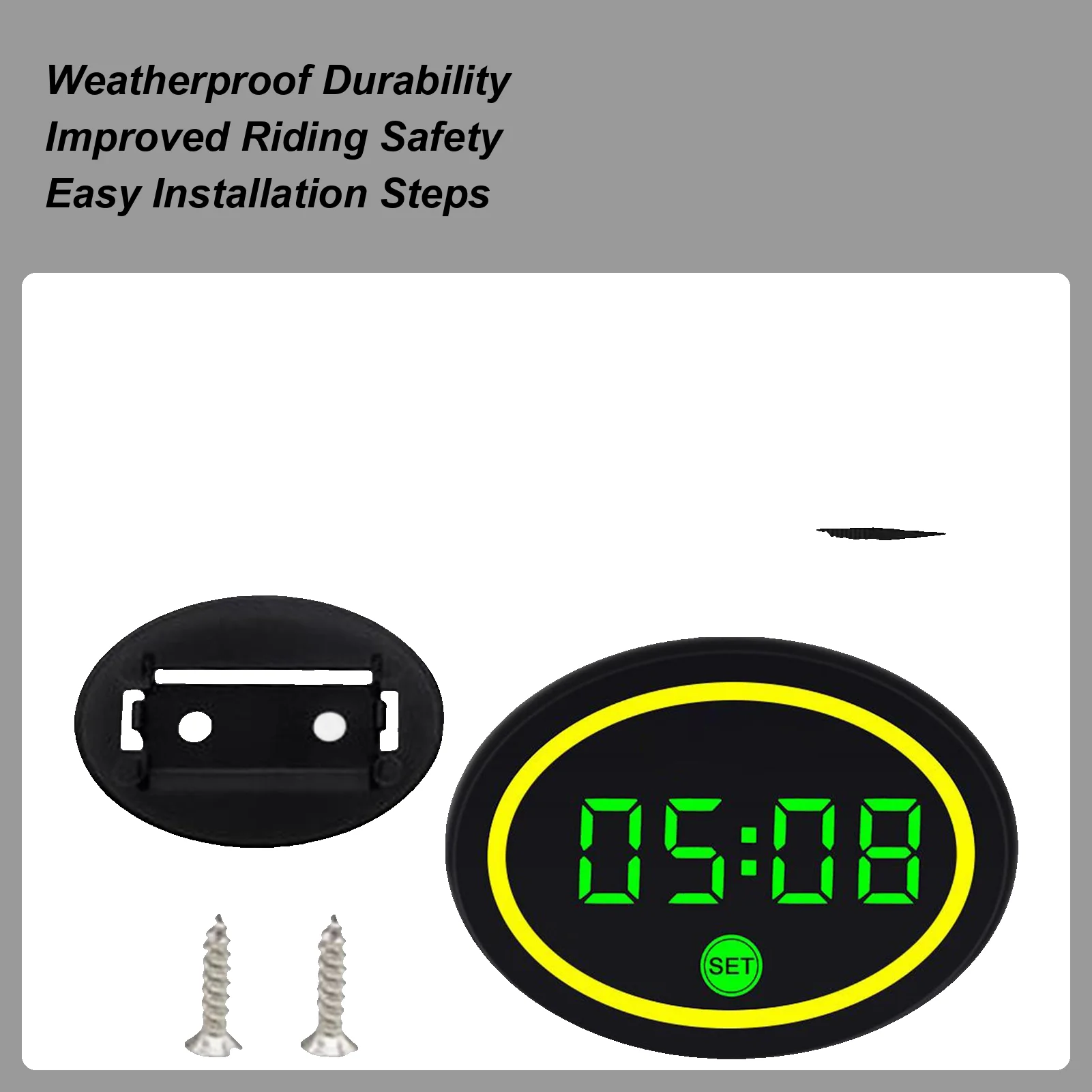 

Motorcycle Clock Real-Time Monitoring Motorbike Voltage Temperature Meter For Women Teens Cycling Enthusiasts Commuting Urban