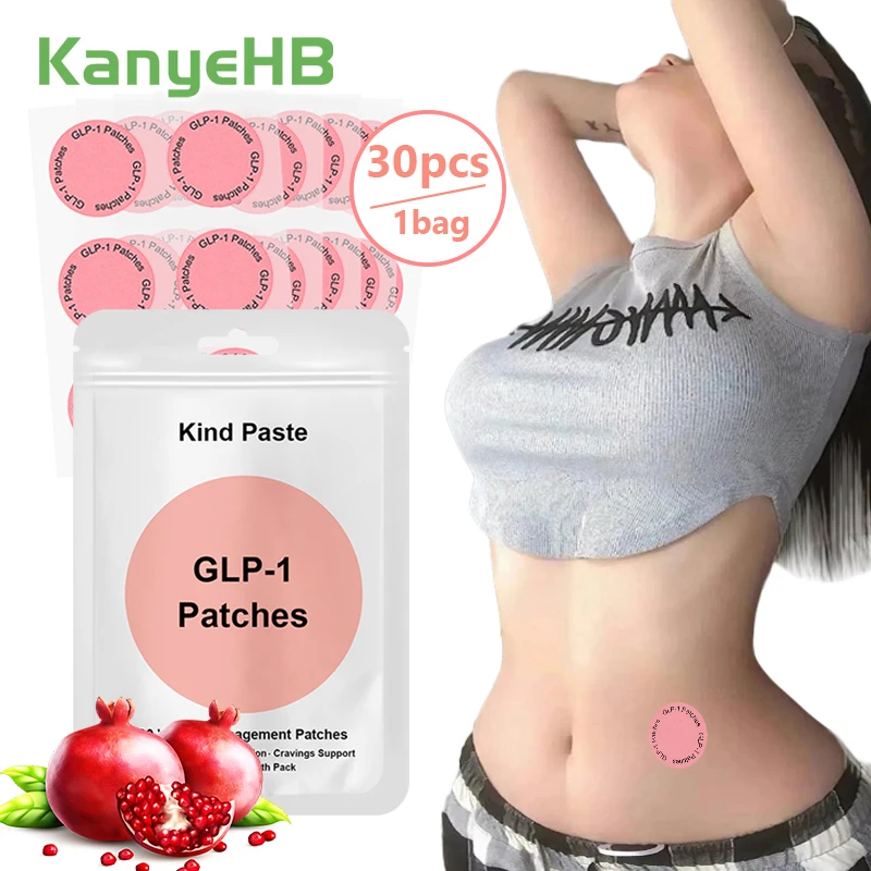 30pcs=bag GLP-1 Metabolic Balance Patch Slimming Plaster Improve Metabolism Body Weight Loss Patches Appetite Suppressant W052