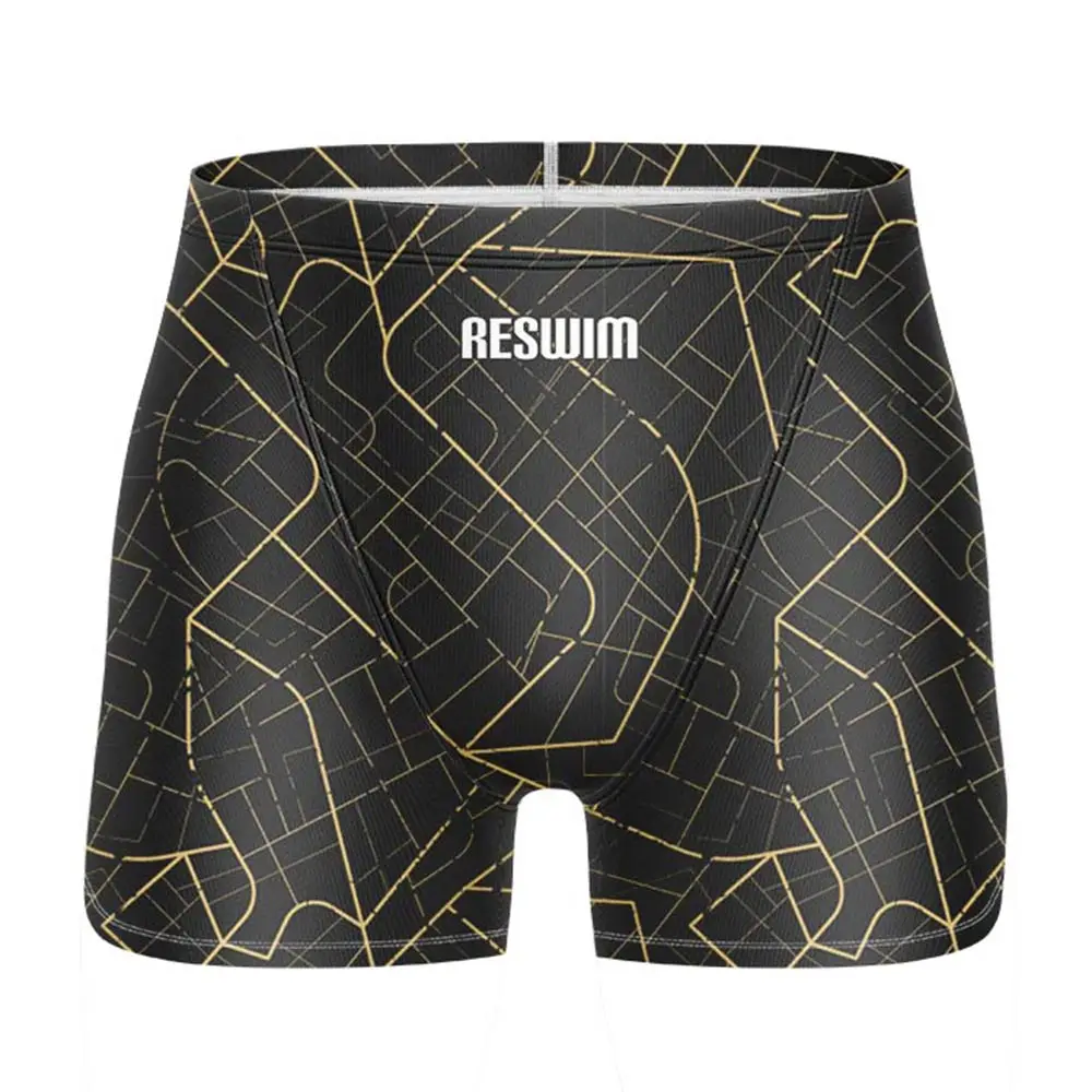 

Summer Men's Swim Jammer Short Endurance Athletic Training Swimsuit Beach Swimming Trunks New Jammers Swimwear Tight Surf Shorts