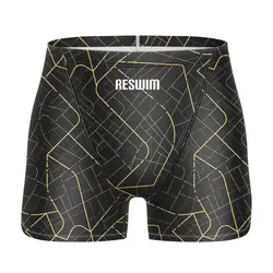 Men's Athletic Training Swimsuit Beach Swimming Trunks Jammers Swimwear Tight Surf Shorts Swim Jammer Short Endurance Summmer