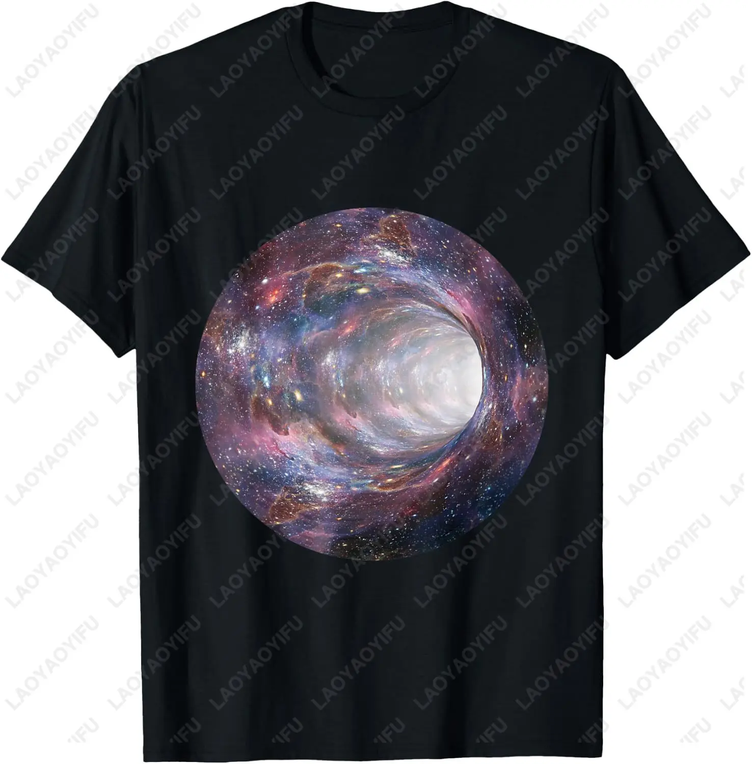 Galaxy Portal To The Universe Graphic Printed Physics Science Spatiography T-Shirt Casual Fashion Loose Summer Man Women Tees