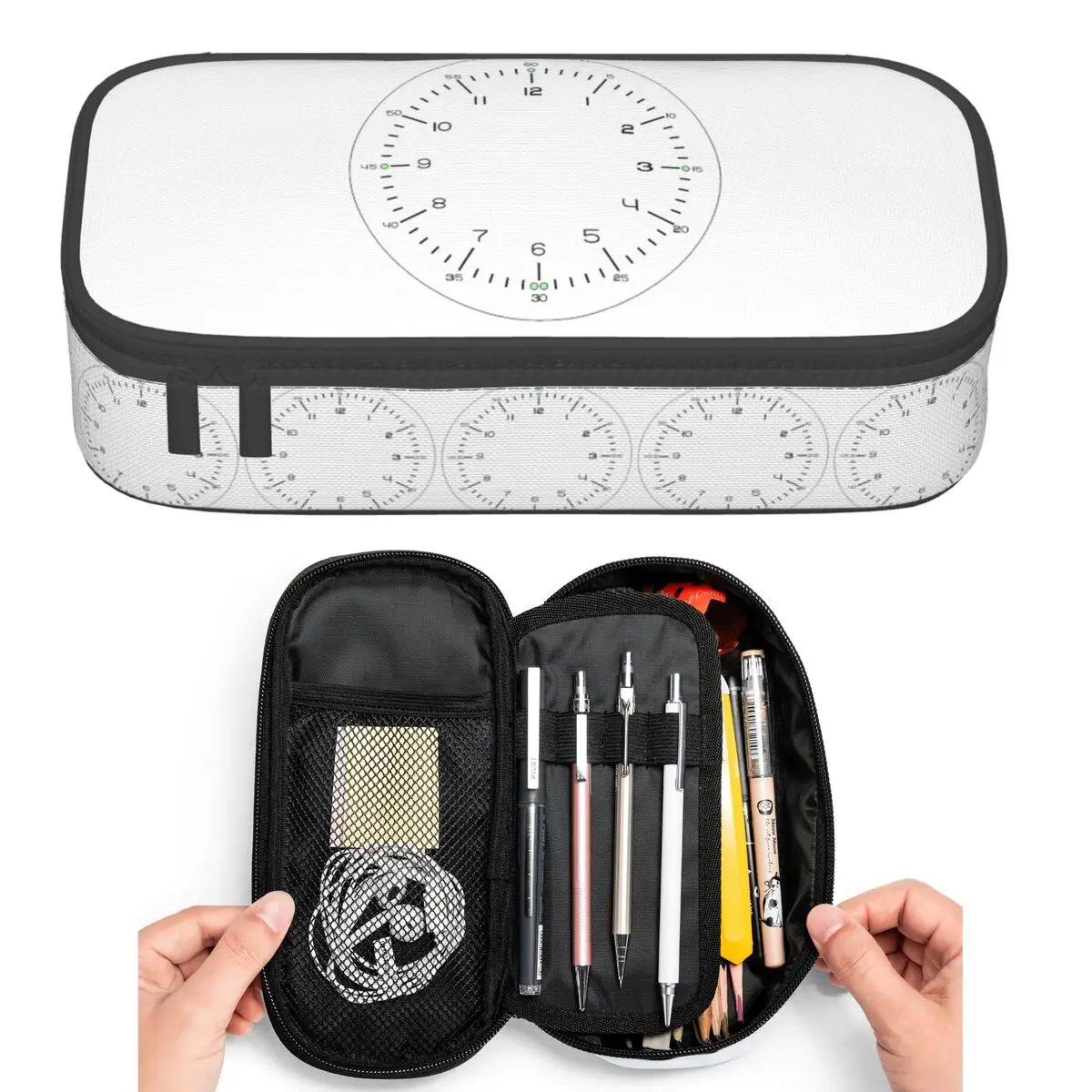 

Minimalist Bauhaus White Pencil Cases for Student Pen Box Pencil Bag Large Storage Pencil Pouch Pen Holder