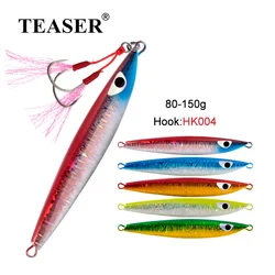 TEASER J60  100g 120g 150g Slow Sinking Z4 Vertical Hard Metal Jigs Bait Bass Sea-bream Saltwater Fishing Metal Jigging Lure