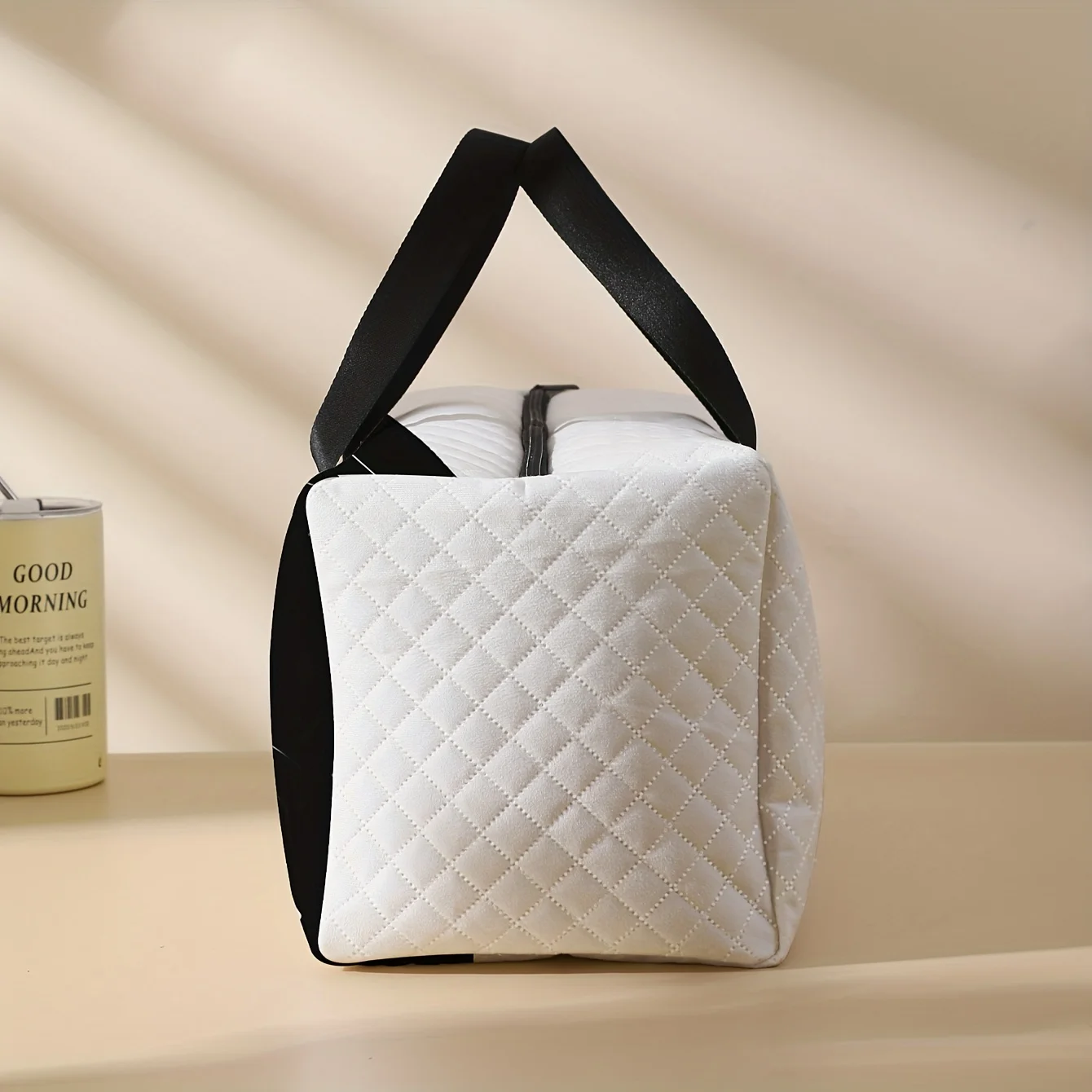 1 pezzo, borsa stampata con motivo a farfalla per gattino, custodia da viaggio di grande capacità in rete di diamanti, borsa da viaggio portatile alla moda