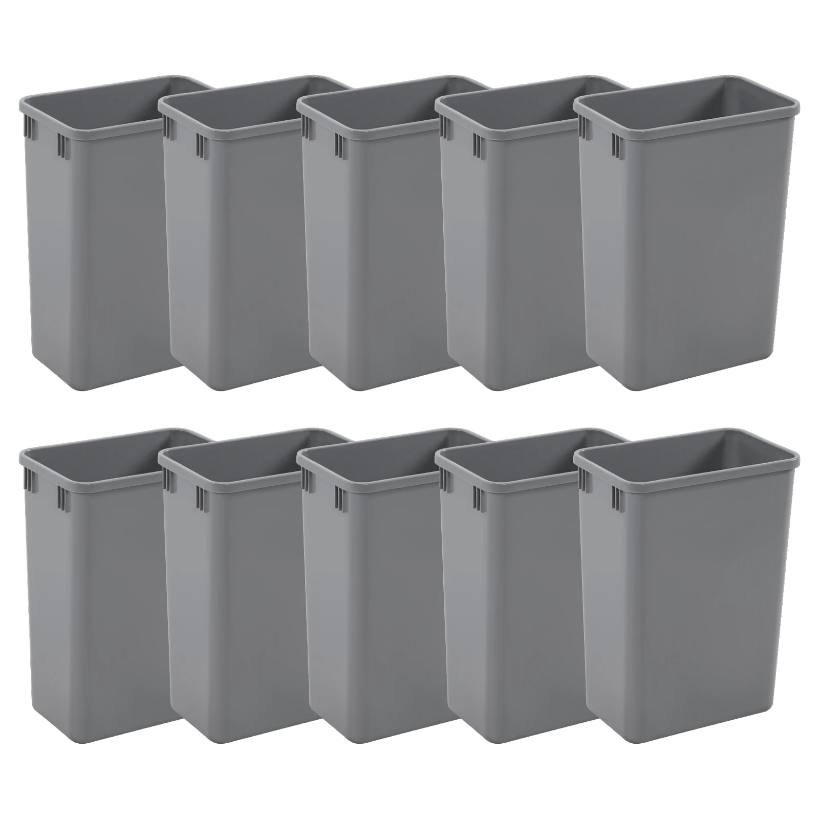 

10 Pack 35 QT Pull-Out Kitchen Garbage Bin Easy To Clean Pull Out Under Sink Garbage Bin 14x18x9inch for Bedroom Bathroom Office