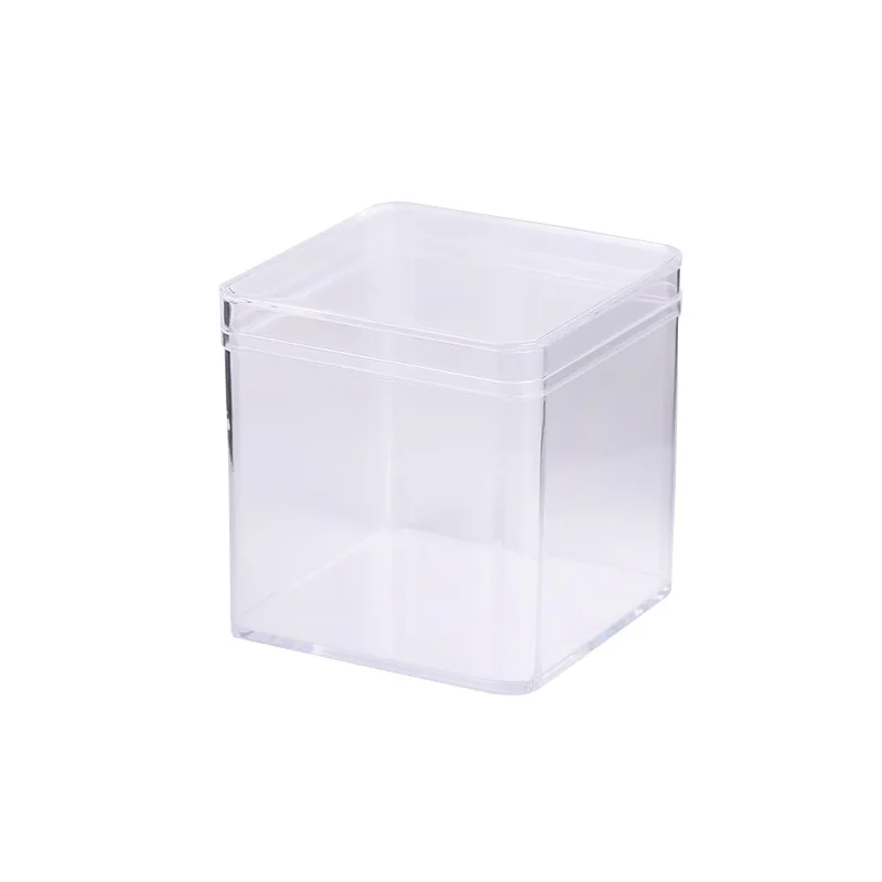 10pcs 120ml Plastic Transparent Containers 5.5*5.5cm with Lid Cap Jewelry Findings Beads Storage Box Case Packaging Supplier