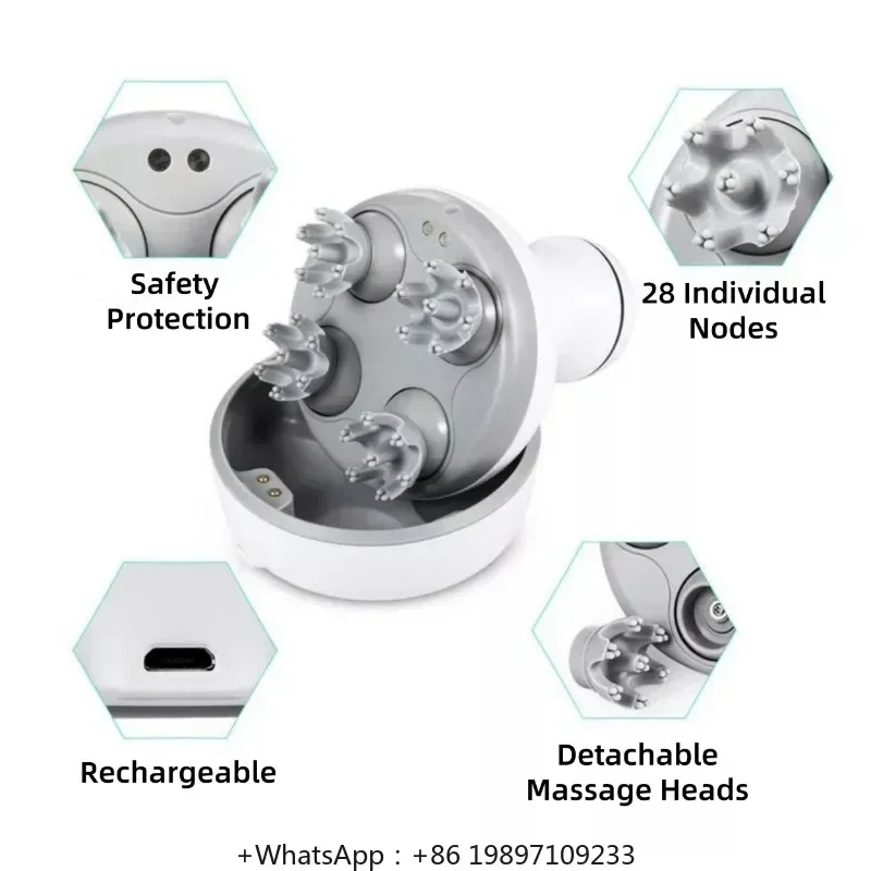 

HOTSALE Factory Wholesale SP-HM01 White Smart Head Massage The Scalp To Promote Hair Follicle Growth And Blood Circulation