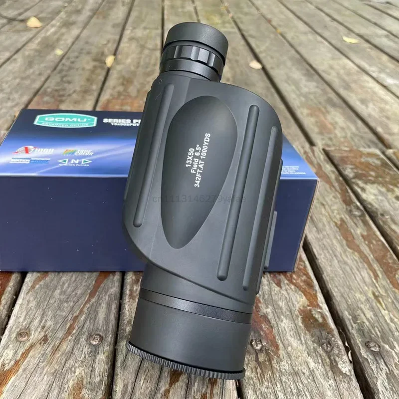 13X50 Monocular Telescope High Power HD Nitrogen Filled Waterproof Rangefinder Low Light Night Vision Wide Angle Bird Watching